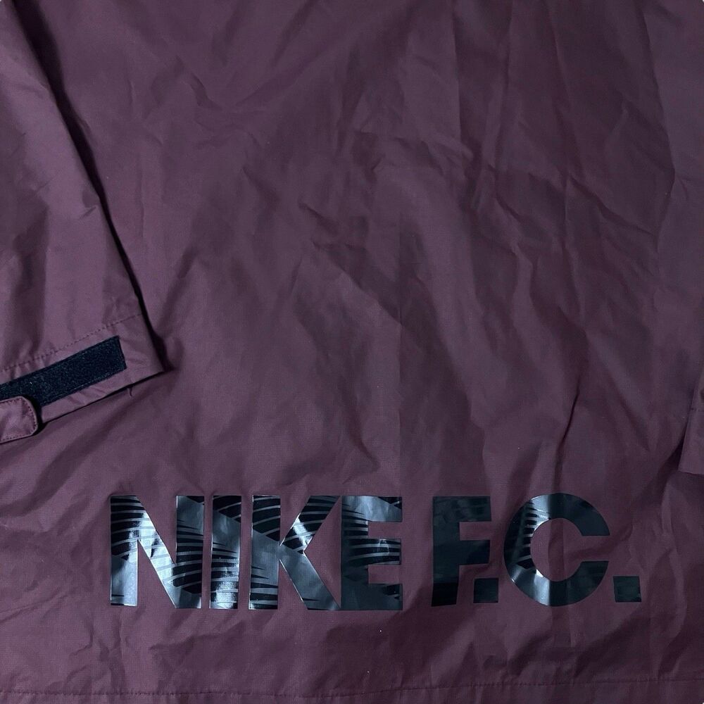 Nike FC Rain Jacket Mens M Burgundy Red Storm Fit Hooded Football DQ5202-652 New - Picture 11 of 15